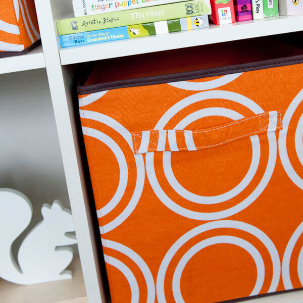 Orange Circles Storage Boxes 2 Pack