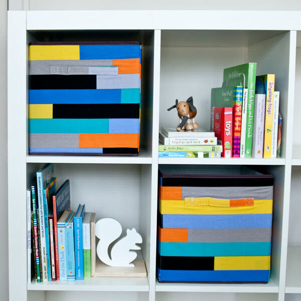 Staggered Stripe Storage Boxes 2 Pack