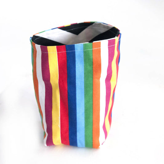 Candy Stripe/Black ZigZag Crashmat Storage Pouch Large