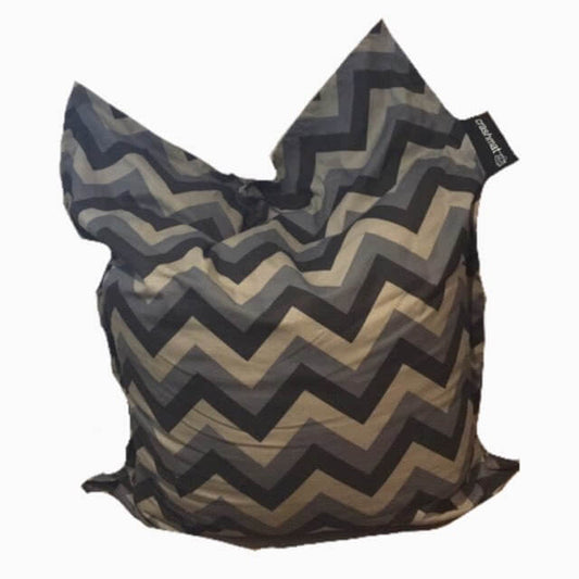 Grey ZigZag Crashmat Beanbag