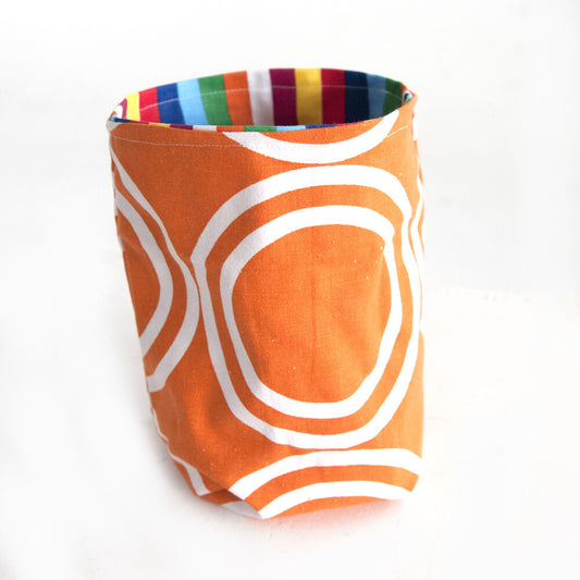 Orange Circles/Candy Stripe Crashmat Storage Pouch Small